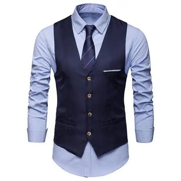 Riolio Dress Vests For Men Slim Fits Mens Suit Vest Male Waistcoat Gilet Homme Casual Sleeveless Formal Business Vest chaleco hombre